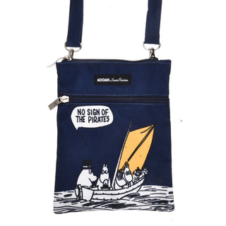 Moomins At The Sea Passport Bag - Navy Blue