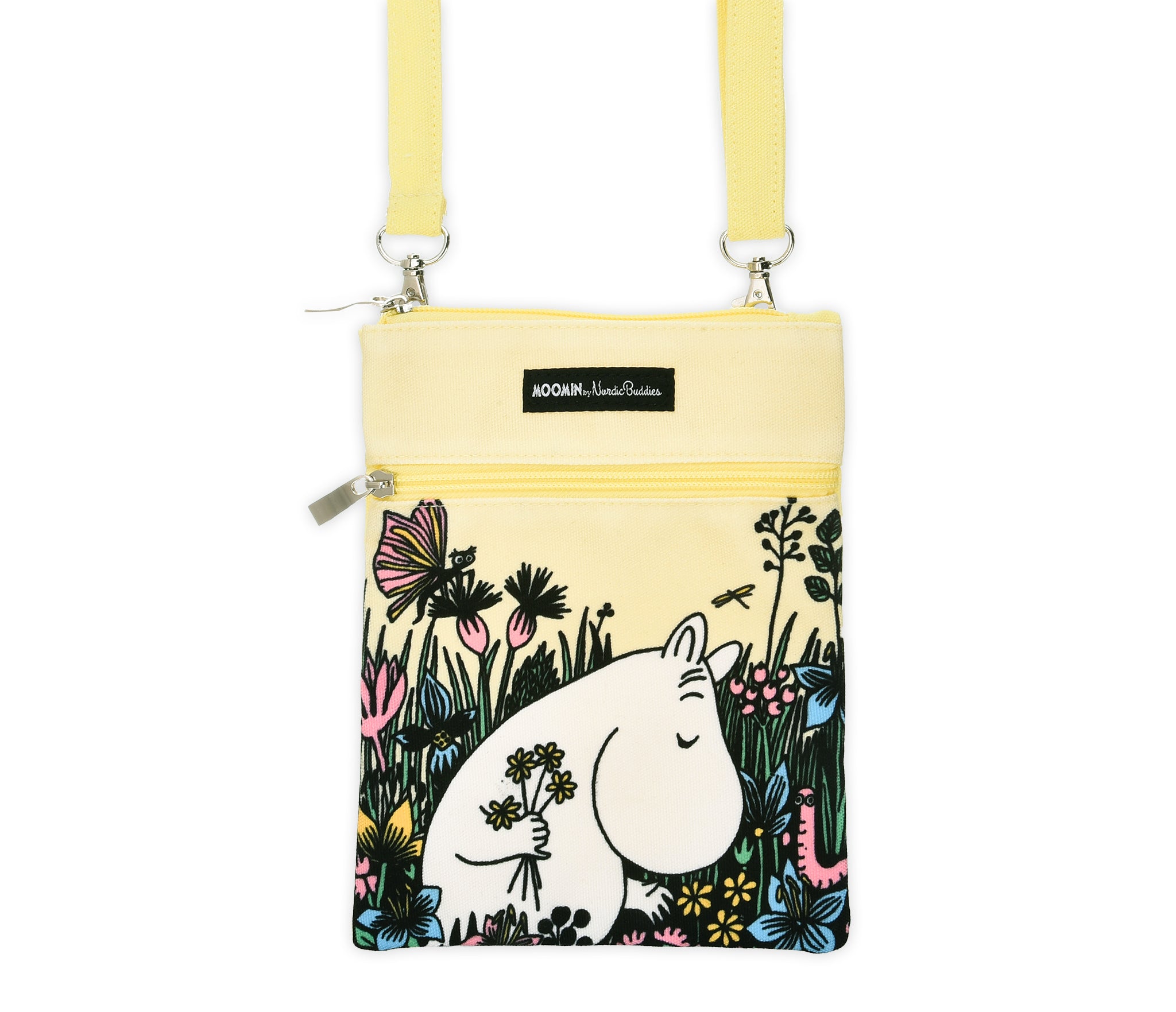 Moomintroll Picking The Flowers Neck Bag - Beige