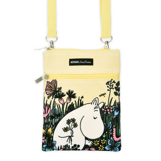 Moomintroll Picking The Flowers Neck Bag - Beige