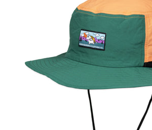 Moomintroll's  Adventure Brimmer Hat - Multicolor Dark Green