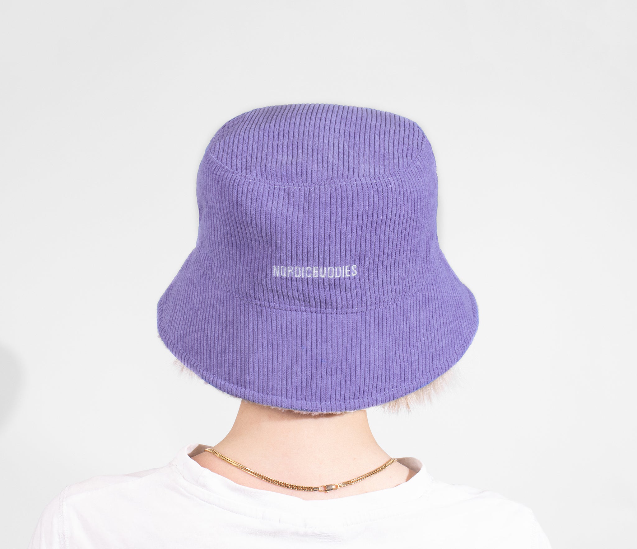 Moomintroll Ankle Ring Bucket Hat Corduroy - Purple