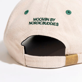 Moomintroll's Flower Adult Cap - Beige and Dark Green