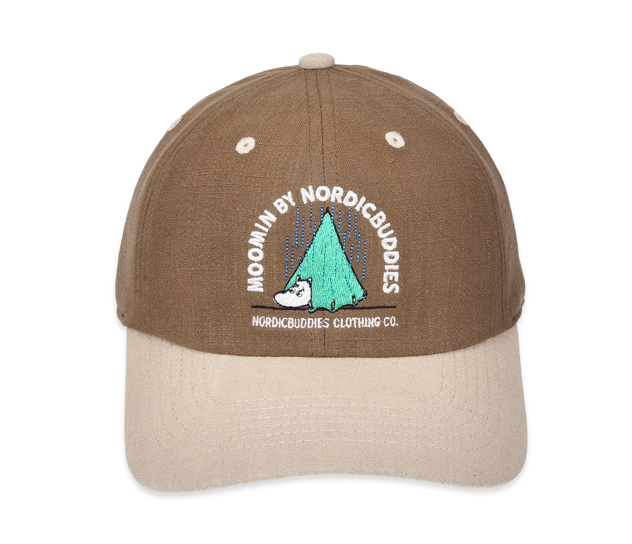 Moomintroll Camping Adult Cap - Brown and Light Sand