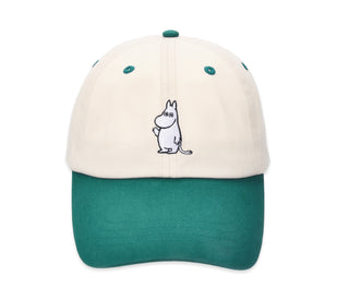 Moomintroll's Greeting Baseball Cap - Beige and Dark Green