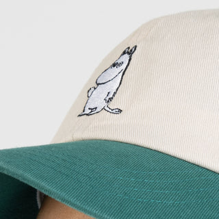 Moomintroll's Greeting Baseball Cap - Beige and Dark Green