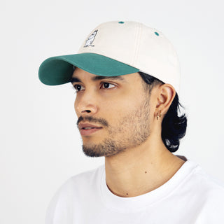 Moomintroll's Greeting Baseball Cap - Beige and Dark Green