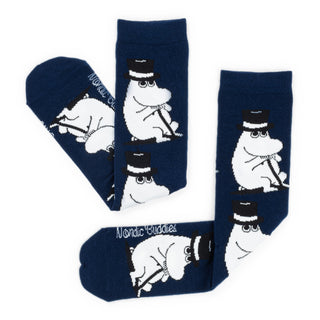 Moominpappa Wondering Men Socks - Navy