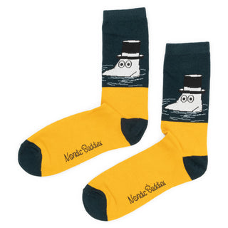 Moominpappa Swimming Men Socks - Navy/Yellow