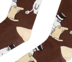Moominpappa Candle Light Men Socks - Brown