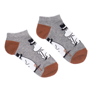 Moominpappa Wondering Men Ankle Socks - Grey