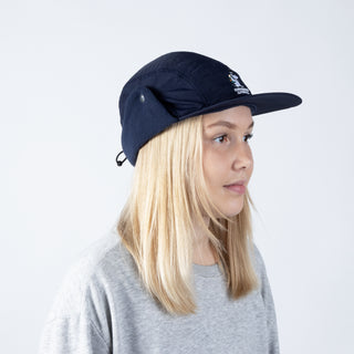 Moominpappa Nylon Cap With Ear Warmer - Navy