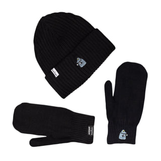 The Groke Mittens and Beanie Combo - Black