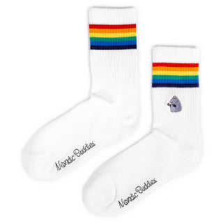 The Groke Retro Ladies Socks - White