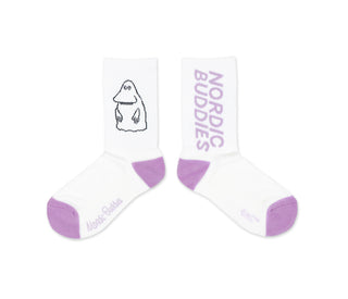 The Groke's Evening Walk Ladies Retro Socks - White