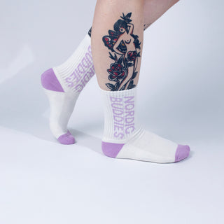 The Groke's Evening Walk Ladies Retro Socks - White