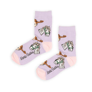 Pippi & Little Old Man Women's Socks - Lavender