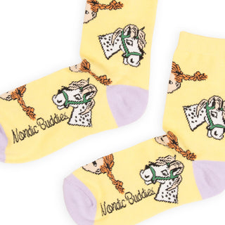 Pippi & Little Old Man Women's Socks - Yellow