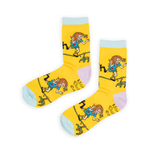 Pippi and Mr. Nilsson Women's Socks - Yellow