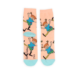 Pippi and the Cartwheel Women's Socks - Peach