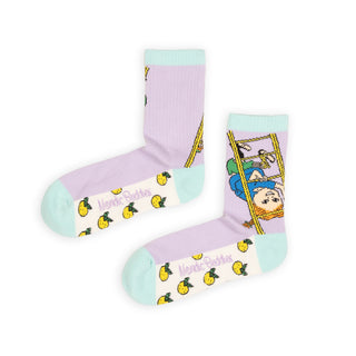 Pippi and the Ladders Women's Panel Socks - Lavender