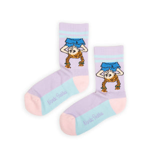 Pippi Upside Down Women's Retrosocks - Lavender