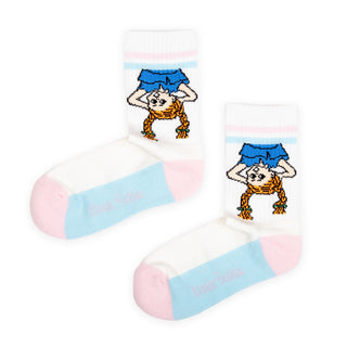 Pippi Upside Down Women's Retrosocks - White