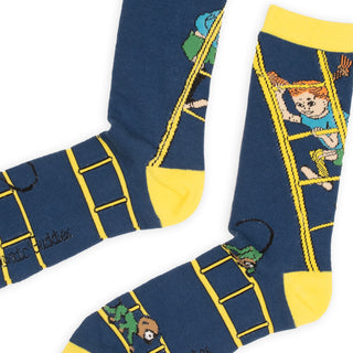 Pippi and the Ladders Men's Socks - Blue