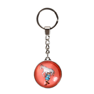 Pippi Glass Key Ring - Red