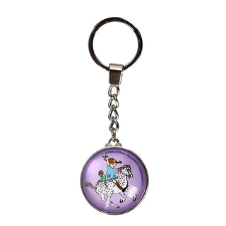 Pippi Glass Key Ring - Lilac