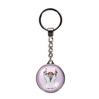 Pippi Glass Key Ring - Baby Pink