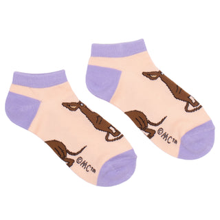 Sniff Happy Ladies Ankle Socks - Beige