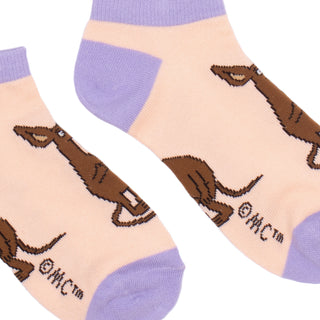 Sniff Happy Ladies Ankle Socks - Beige