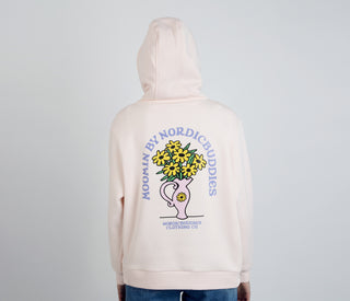 Sniff Flower Bouquet Hoodie Ladies - Light Pink