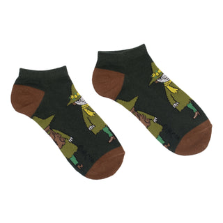 Snufkin Travelling Men Ankle Socks - Green