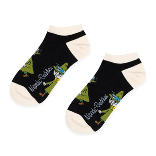 Snufkin Ladies Ankle Socks - Black and Beige