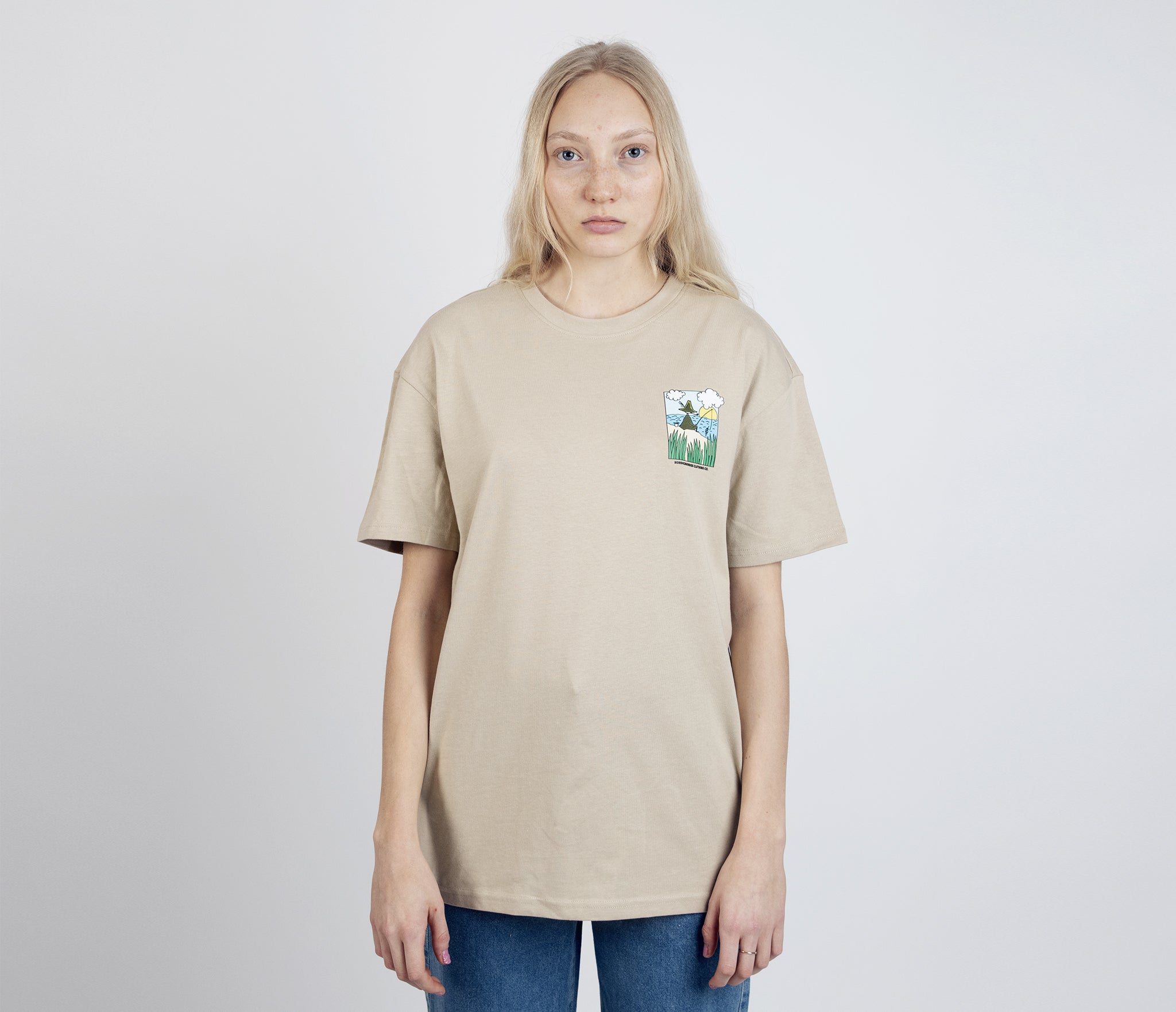 Snufkin Fishing T-Shirt Unisex - Light Sand