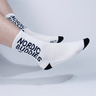 Stinky's Getaway Retro Men Socks - White