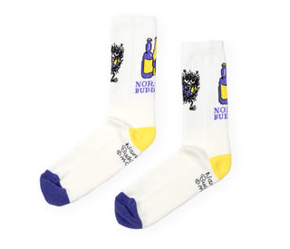 Stinky's Get Away Retro Men Socks - White