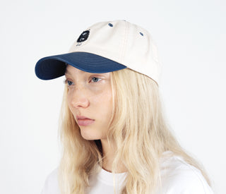 Stinky Plotting Baseball Adult Cap - Beige and Navy