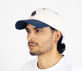 Stinky Plotting Baseball Adult Cap - Beige and Navy