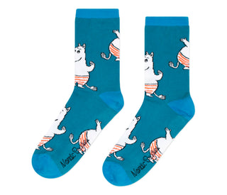 Moomintroll Swimming Men Socks - Blue