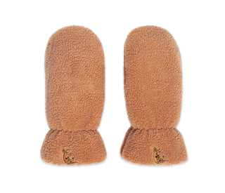 Sniff Fluffy Mittens Adult - Brown