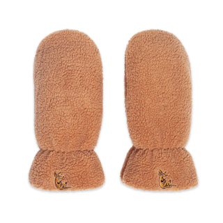 Sniff Fluffy Mittens Adult - Brown