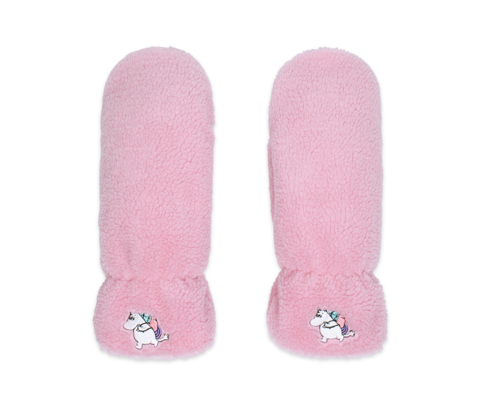Moomintroll Fluffy Mittens Adult - Pink