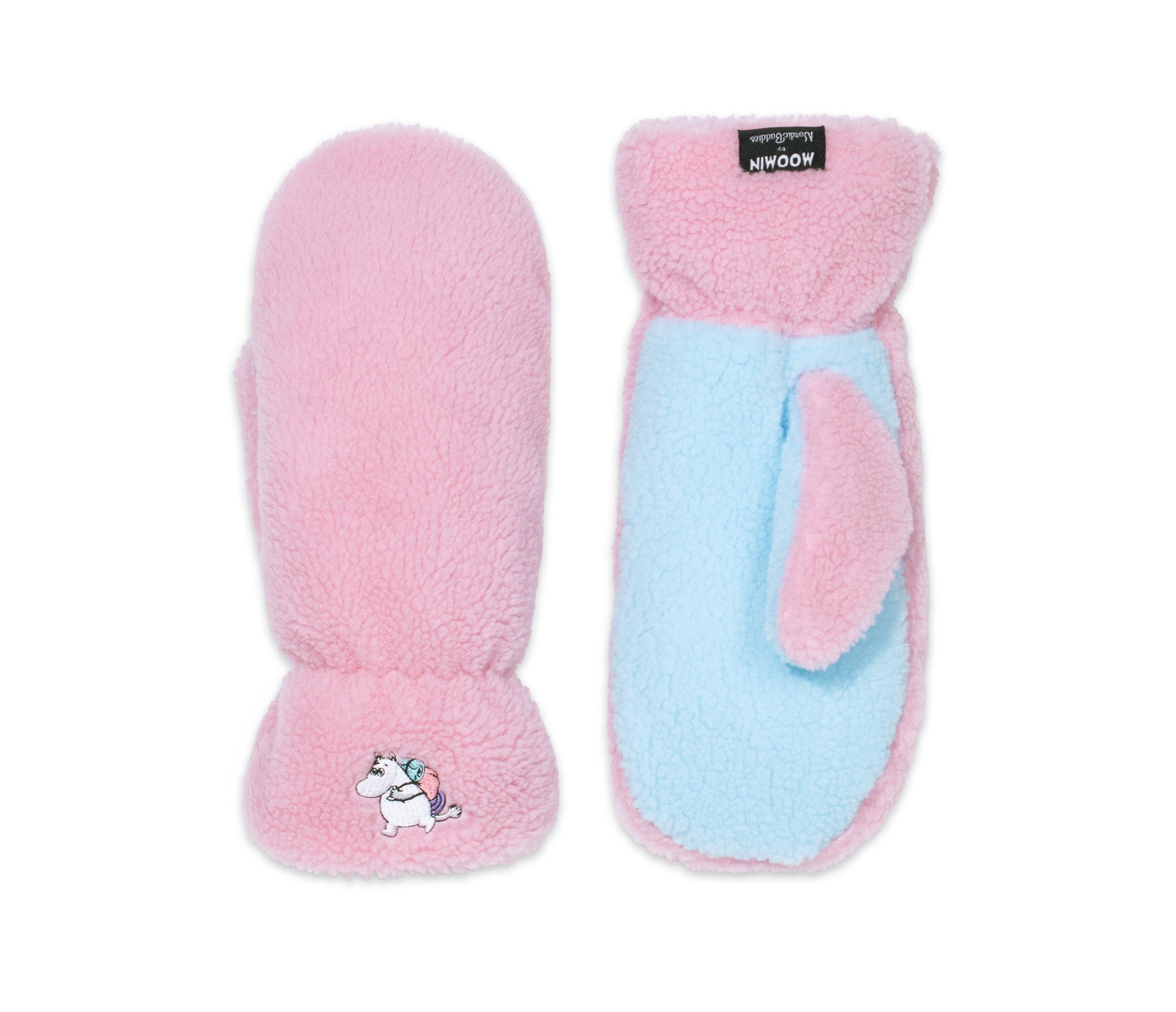 Moomintroll Fluffy Mittens Adult - Pink