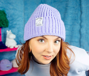 Moomintroll Winter Hat Beanie Adult - Lilac