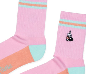 Little My Retro Embroidery Socks Ladies - Pink