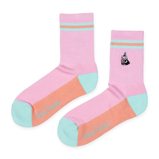 Little My Retro Embroidery Socks Ladies - Pink