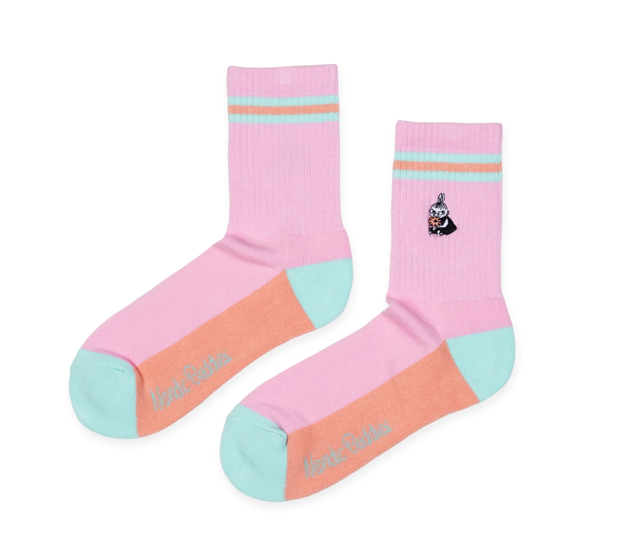Little My Retro Embroidery Socks Ladies - Pink