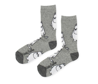 Moomintroll Grumpy Men Socks - Grey